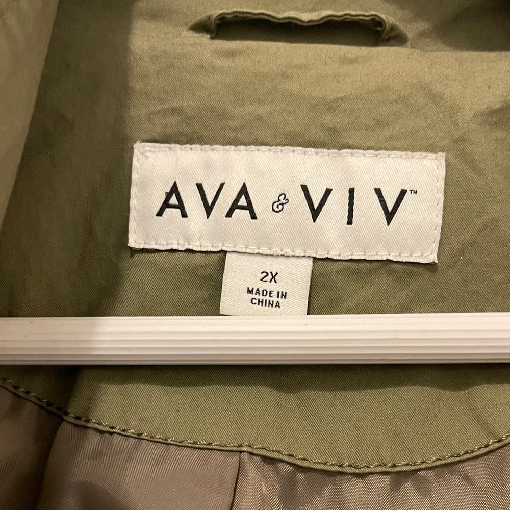 Ava & Viv Olive Utility Anorak Jacket - Picture 2 of 11
